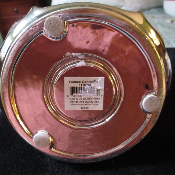 Shiny Silver Yankee Candle Tea Light Holder Christmas NEW - Picture 3 of 3
